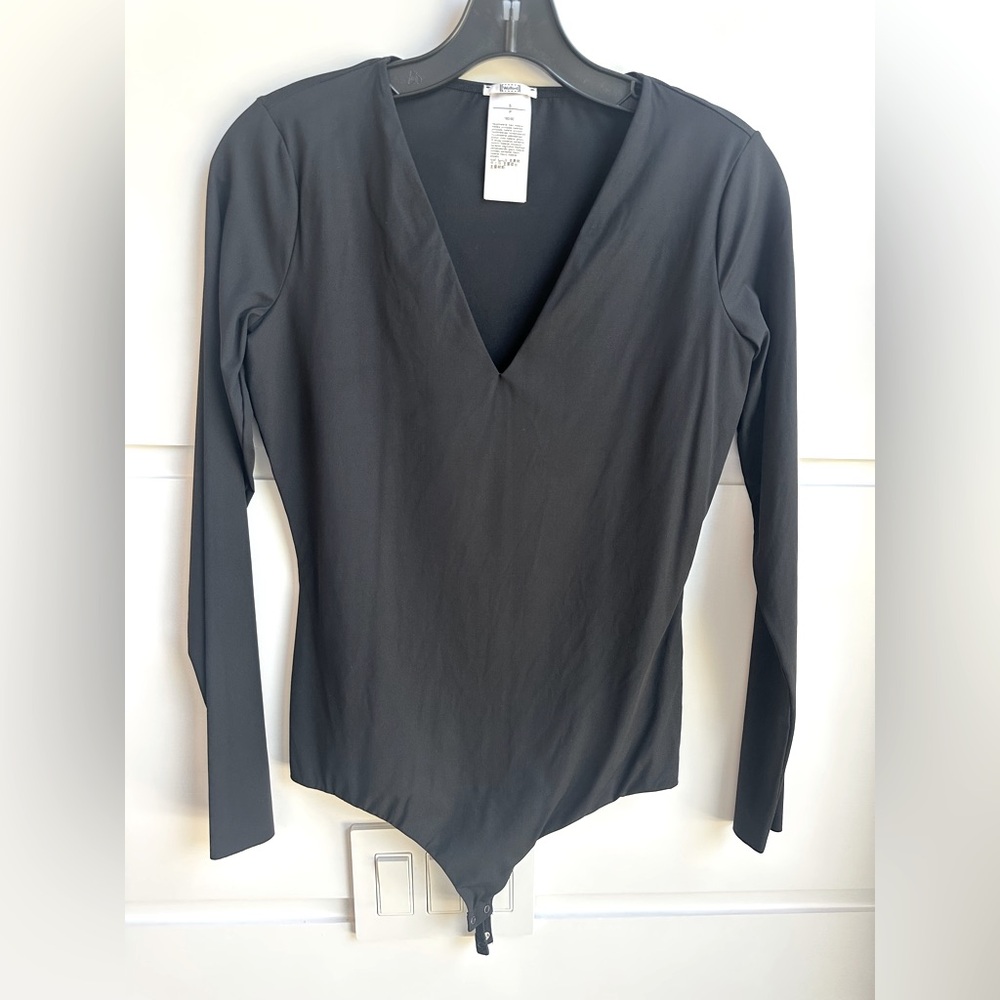 WOLFORD Vermont silky soft string body suit in BLACK. New no tags in size Small